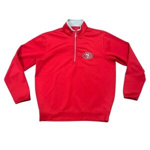 49ers Quarter Zip Pullover Mens XL Athletic Fit Long Sleeve Football‎